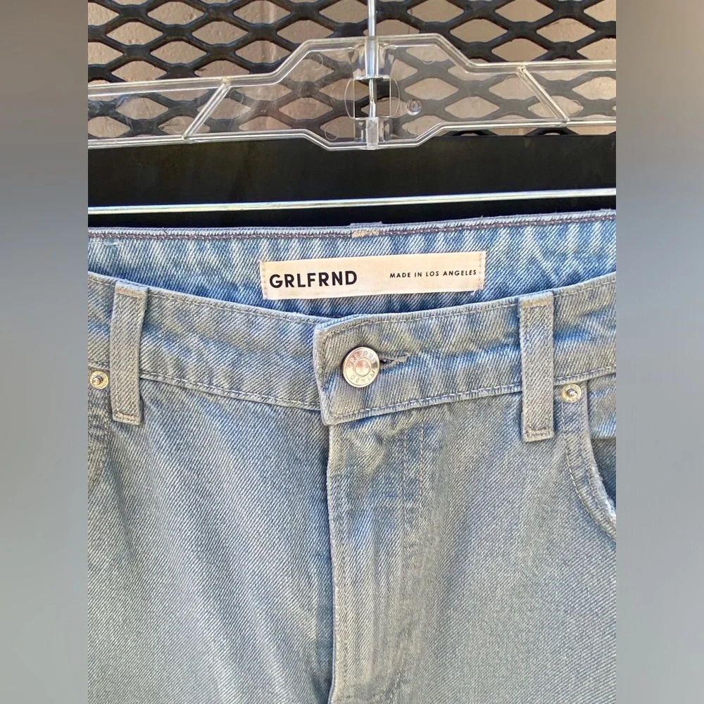 NWT GRLFRND The Harlow Coated High Rise Boot With Slit Lite Wash - Picture 13 of 16